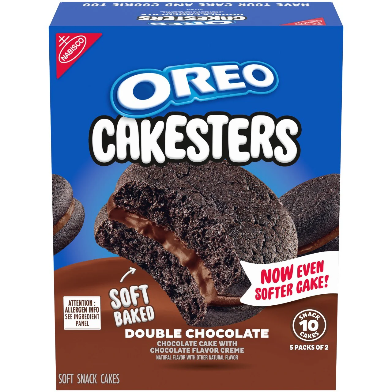 Cakesters Double Chocolate Soft Snack Cakes, Snack Packs, 2 Pack - Image 2