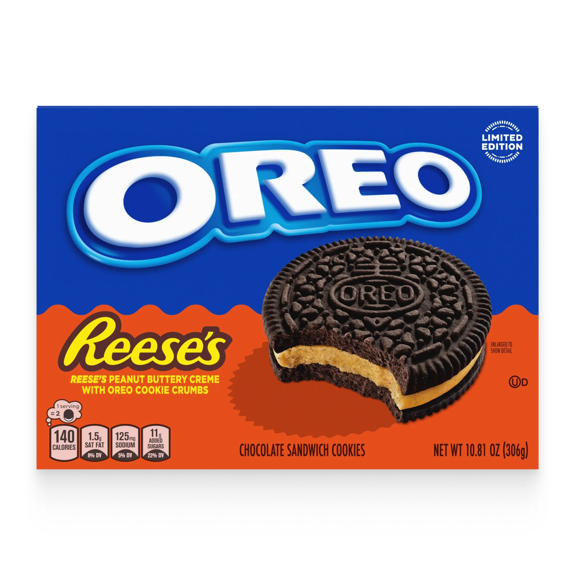 Peanut Buttery Creme Chocolate Sandwich Cookies, Limited Edition, 2 Pack