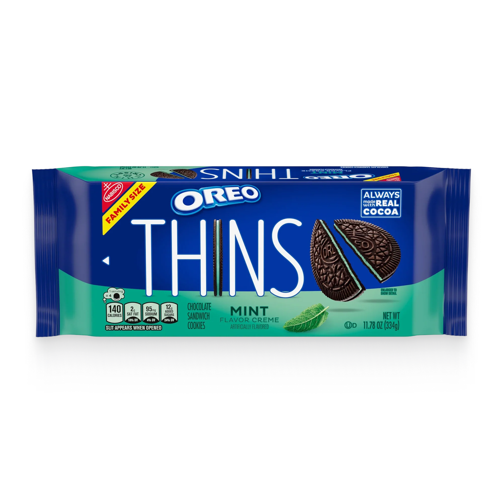 Thins Mint Creme Chocolate Sandwich Cookies, Family Size, 2 Pack - Image 2